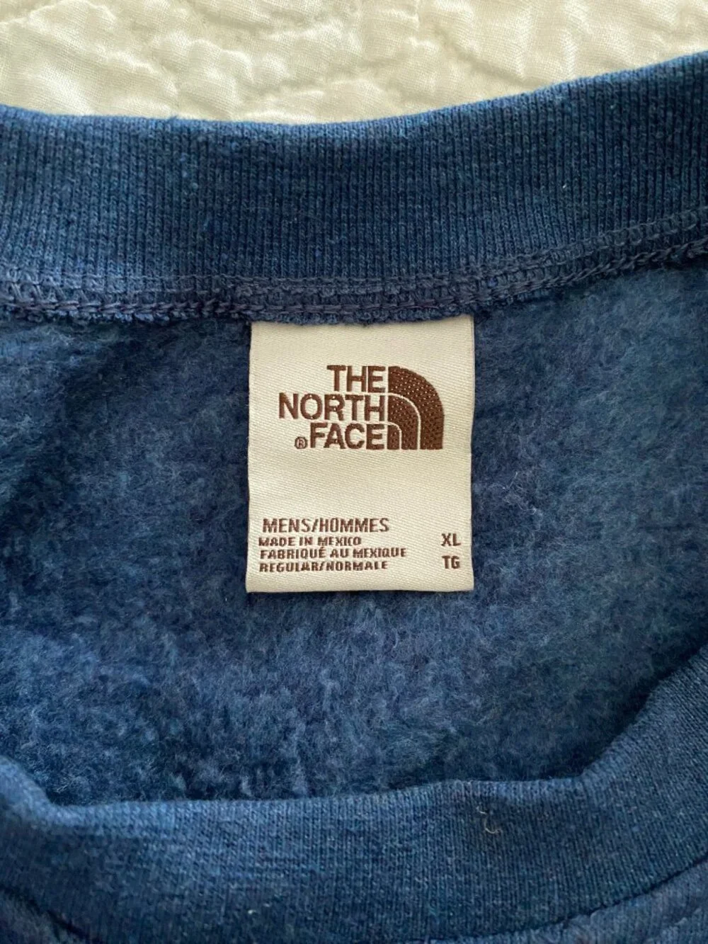The North Face - Blue Fleece Lined Crewneck Sweatshirt Pullover - Size XL